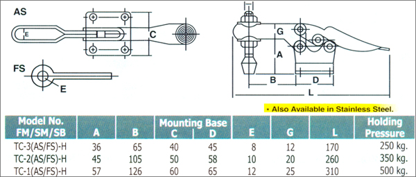 Horizontal Toggle Clamp