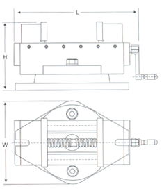 Precision Self Centering Vises with Swivel Base